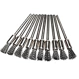 30個入り ステンレス鋼ワイヤーブラシ 6mm ワイヤーホイールブラシ 研磨ブラシ 研削ブラシ 研削 研磨 ロータリーツールアクセサリー