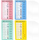 チェックリストボード 4枚 雑用チャート メモ チェックリストボード 4枚 空白のカード付き 子供用 毎日のチェックリスト 大人の計画ボード 自宅旅行計画