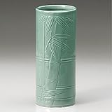 花瓶 青磁竹彫7号投入 [ 9 x 21.5cm ] 料亭 旅館 和食器 飲食店 業務用