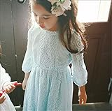 Candykids キッズ/ジュニアドレス　スパンコール　マキシ丈スカート　フォーマル/結婚式/ピアノ発表会 子供ワンピース　フォーマル　キッズ お姫様 ドレス お出かけ 結婚式 (130cm, ライ
