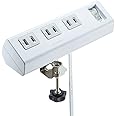 サンワサプライ 便利タップ ホワイト (クランプ固定式) 2P6個口 TAP-B53W