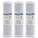 Hydronix HX-CB-25-1005/3 Whole House RO & Drinking Systems NSF ココナッツカーボンブロック ウォーターフィルター 2.5 x 10-5 ミクロン ホワイト
