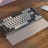 カスタムアクリルキーボードリストレスト、メカニカルキーボード用の透明/つや消しRGBリストパッド(Frosted,65%)