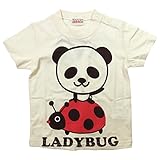 《初夏盛夏対応》 GARACH(ギャラッチ) 天竺テントウムシPANDA半袖Tシャツ 95cm /Iv NO.AH-1621305