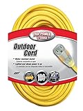 Coleman Cable 02589 12/3 Vinyl Outdoor Extension Cord with Lighted End, 100-Foot [並行輸入品]