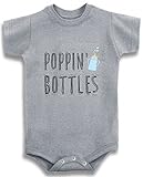 グレークルーネックBaby Tee Time Boys ' Poppin ' Bottles One Piece カラー: グレー