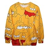 (ミソミ)Misomi 原宿風 トレーナーパーカー ストーリー 長袖 (フリー, シンプソンズ)