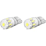 BORDAN T10 LED 爆光 ホワイト キャンセラー内蔵 短絡防止 車検対応 無極性 10SMD 12V 1.2W 2個入り ルームランプ/ポジション/ライセンスランプ/ナンバー灯/メーターランプ