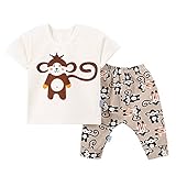 【SEBLES】ベビー 赤ちゃん 部屋着 半袖 パンツ セット コットン 綿 オーガニック ソフトカラー 新生児 可愛い プリント キャラクター ユニセックス 男の子 女の子 春 夏 秋(タイプT,9