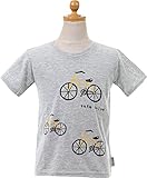 (キッズアップテンポ)kids up tempo キッズ 半袖Tシャツ【qts2423】130cm グレー(自転車)