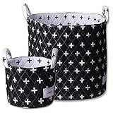 Minene Storage Set (Large/Small, Black with White Cross) by Minene