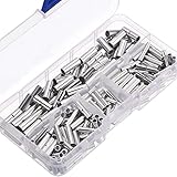 Flytuo 200個裸圧着スリーブ 裸銅バットスプライス端子 非絶縁銅線フェルール圧着端子キット ワイヤー接続用 0.5-6.0MM²ワイヤー端子キットワイヤーコネクター