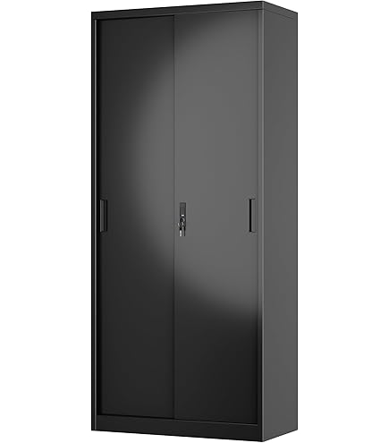 Amazon.co.jp: スチール書庫 引き戸タイプ A4 対応 可動棚付き 書類