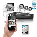 Zmodo 4CH 720P HD Network Home Security Camera System with 4x Outdoor Surveillance Camera 500GB Hard