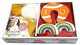 LaVie ギフトBOX 3点セット ベルトカバーレインボー&ニット帽イエロースター ドアストッパークマノミ b100
