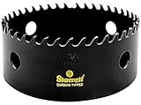 Starrett CT438 Steel High Performance Triple Chip Tungsten Carbide Tipped Hole Saw, Carbide Teeth, 4