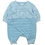 LoveLoveKids(ラブラブキッズ) ガーゼ裏毛乱水玉+星ロゴボーダーPtモンキーオール 60cm /サックス NO.KK-31-1101