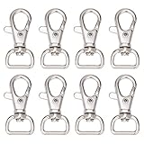 レバーナスカン 回転式 20個 リュックカン レバーナスカン バッグ ハンドメイド パーツ (内径13mm, シルバー)