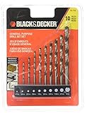 Black & Decker 15-110 High Speed Steel General Purpose Drill Bit Set 10-Piece [並行輸入品]
