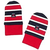 Polarn O Pyret署名ストライプニットThumble (新生児) カラー: レッド