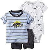 カーターズ carter's アパレル baby line Tシャツ ロンパース パンツ 3点セット 恐竜 マルチカラー 綿 121G398 【並行輸入品】 9ヶ月