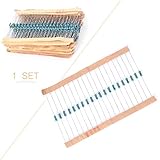 Mallofusa 600pcs 30値1 / 4w抵抗1％金属フィルム抵抗器キット10-1Mオーム