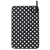 赤ちゃんにやさしい安心おむつ替えマット（日本製） 防水　コンパクト収納　出産祝い　polka dot large(broadcloth・black)　B0805000　日本製