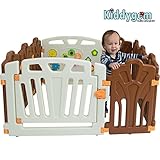 Kiddygemパズルとビープ楽しいベビー10パネルベビーサークル、ブラウン