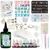 レジン スターターキット 初心者セット 子供用 レジンセット プレゼント クリスマス UVレジンアクセサリー (ミニキット(setrsn025))