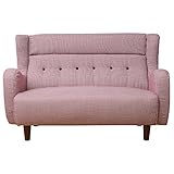 ハイバック2人掛けファブリックソファ レッドSKT-0017 【北海道・沖縄・東北・離島は別途送料】 代引不可