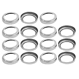 uxcell 手すり部品　ブラケット　ハンドレールプレートカバー　 手すりフィッティング レールカバー 丸パイプ用 15個入り