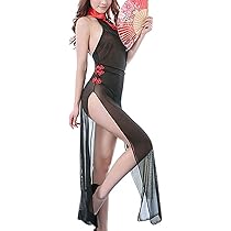Amazon.co.jp: シースルー チャイナドレス セクシー コスプレ
