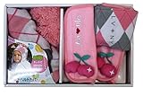 LaVie ギフトBOX 3点セット ベルトカバーチェリー&ニット帽アーガイル レッグウォーマーアーガイル b023