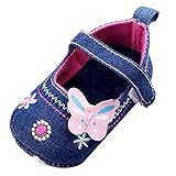 Baosity 全3サイズ 赤ちゃん靴 綿布の靴 アンチスリップシューズ 刺繍 出産お祝い - 青, 9-12月