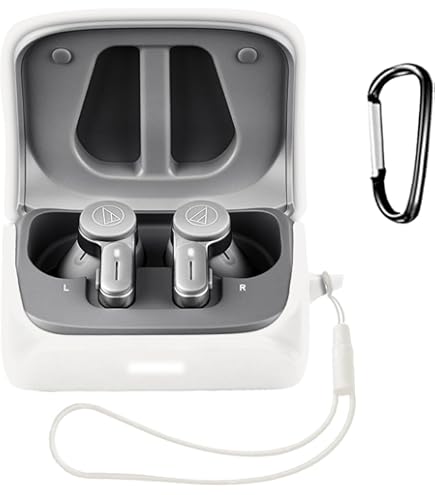 ATH-TWX7 専用 耐衝撃シリコンケースブラックフック付き Amazon | オーディオテクニカATH-TWX7 用 ケース 全面保護カバー