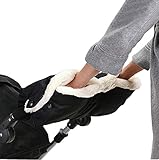 防寒 防水 羊毛 頑丈 ベビーカー専用 手袋 ハンドカバー ベビーカーグローブ