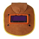 Tiptiper 溶接ヘルメット、レザーソーラーパワーダークニングフィルターレンズフード溶接ヘルメットマスク