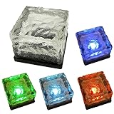 1PCS NEW 7 Color Solar Powered LED Crystal Glass Ground Brick Light [並行輸入品]