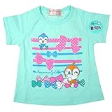 アンパンマン 天竺 ハリボン柄 半袖Ｔシャツ サックス◇90cm