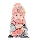 【Yusongirl】子供 用 ニット帽子 うさぎちゃん風 ニット帽 ベビー キッズ 赤ちゃん かわいい ＆色ランダム防寒グローブ あたたかい手袋セットとして (クラウン柄ピック)