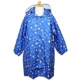 POSTAR（ポスター） 手描き風スター柄レインコート　6711-09 (120cm, ブルー)