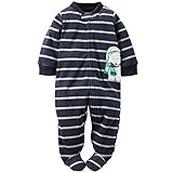 カーターズ ロンパース carter's 2015年秋冬最新作 男の子用紺ボーダーマフラーを巻いた白クマさんフリース地足つきカバーオール (newborn... [並行輸入品]