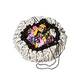 Sunsang おもちゃ収納袋ベビープレイマット、大125CM直径の多目的キッズのアクティビティマットとおもちゃのオーガナイザー らくらく片付け レゴ収納 クリエイティブ無塗装の漫画パターンデザイン
