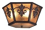 Eurofase 17479-011 Lonsdale 3-Light Flushmount, Antique Sable/Mottled Amber [並行輸入品]