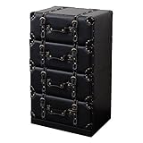 BBファニシング 4段チェスト CUARO ブラック 幅42×奥行32×高さ73.5cm CUC-4273BK CUC-4273BK