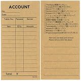 クラフト用紙の会計伝票・英語表記 アンケート付 10冊（100枚/冊）