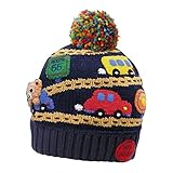 MIKIHOUSE(ミキハウス)プッチー 立体モチーフつきニットフード（帽子） フリー(46-52cm),紺（03）