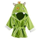 DAN Baby Cotton Cartoon Animal Hooded Towel Bath Robe 1-12 Months (Green Monster) by DAN