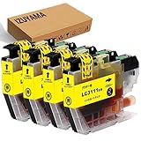 ブラザー(Brother)用 LC3111 LC3111Y 互換インクカートリッジ【LC3111Y イエロー 4本セット】増量 純正品と併用可能『最新ICチップ搭載/残量表示/個包装』対応:DCP-J981N DCP-J587N DCP-J582N DCP-J987N-W DCP-J982N-W/B DCP-J978N-W/B DCP-J972N DCP-J973N-W/B DCP-J572N DCP-J577N MFC-J903N MFC-J893N MFC-J898N MFC-J998DN MFC-J998DWN MFC-J738DN MFC-J738DWN プリンター ISO14001/ISO9001認証工場