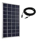 ECO-WORTHY 100W ソーラーパネル　12V バッテリーチャージ用 15.5m ケーブル付属